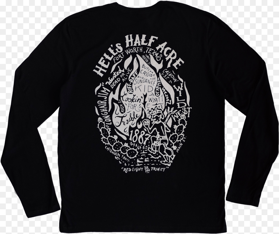 Fort Worth Hells Half Acre T Shirt Run The Jewels Volcom Denim Jacket, Clothing, Long Sleeve, Sleeve, T-shirt Png