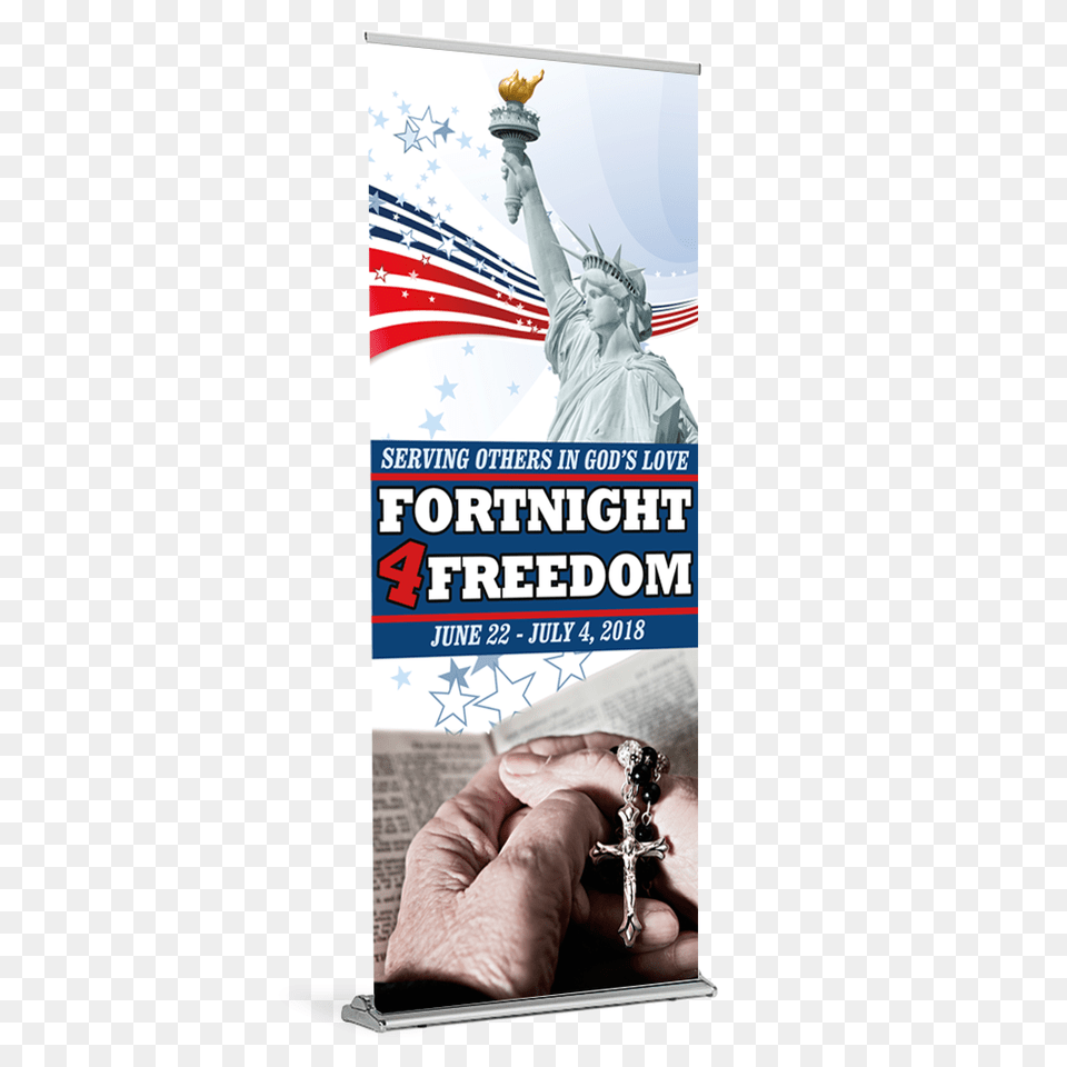 Fortnight For Freedom Banner C Diocesan, Advertisement, Poster, Adult, Male Png Image