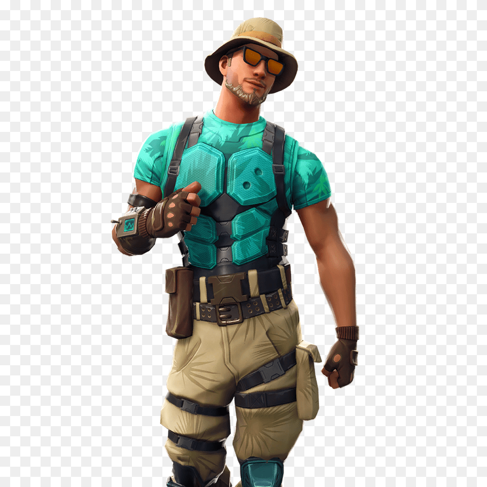 Fortnite, Vest, Clothing, Adult, Person Free Png Download