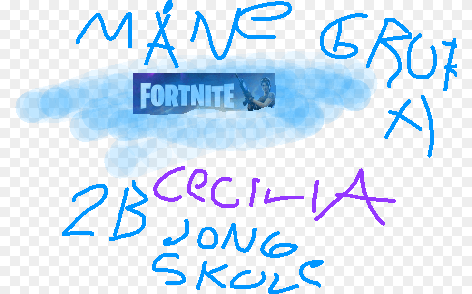 Fortnite, Person, Text, Handwriting, Face Free Transparent Png