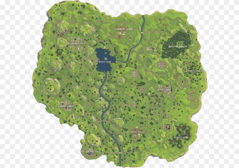 Fortnite Battle Old Royale Map For Fortnite Karte Season, Land, Nature, Outdoors, Chart Png Image