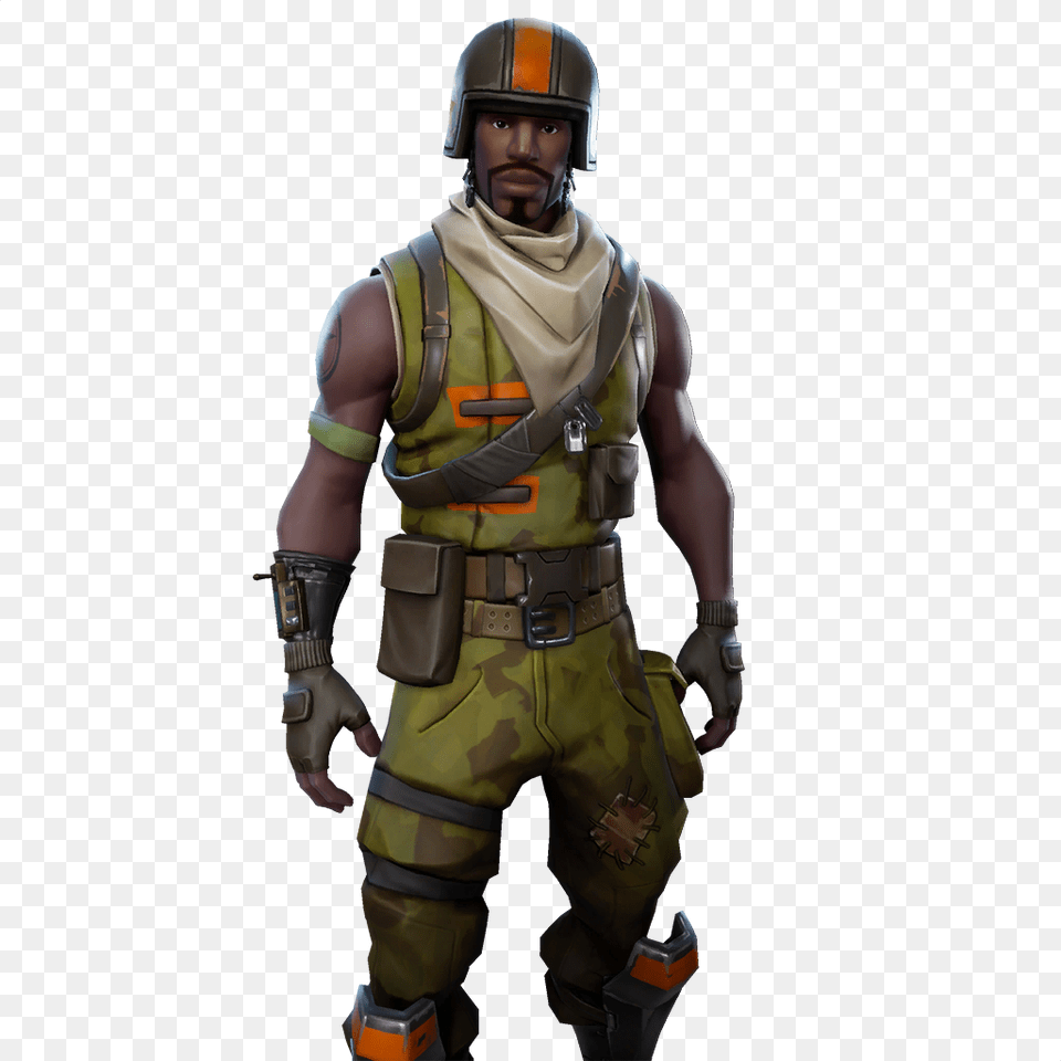 Fortnite Battle Royale Character 4 Clipart Image Aerial Assault Trooper, Helmet, Person, Man, Male Png