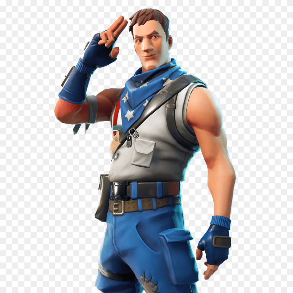 Fortnite Battle Royale Character Star Spangled Trooper, Clothing, Costume, Person, Glove Png Image