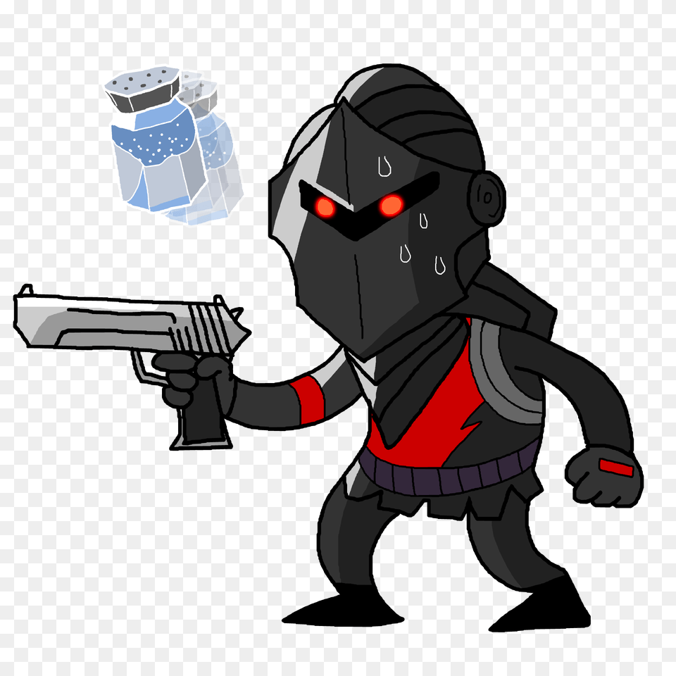 Fortnite Battle Royale Drawing Black Knight, Baby, Person, Gun, Weapon Free Transparent Png