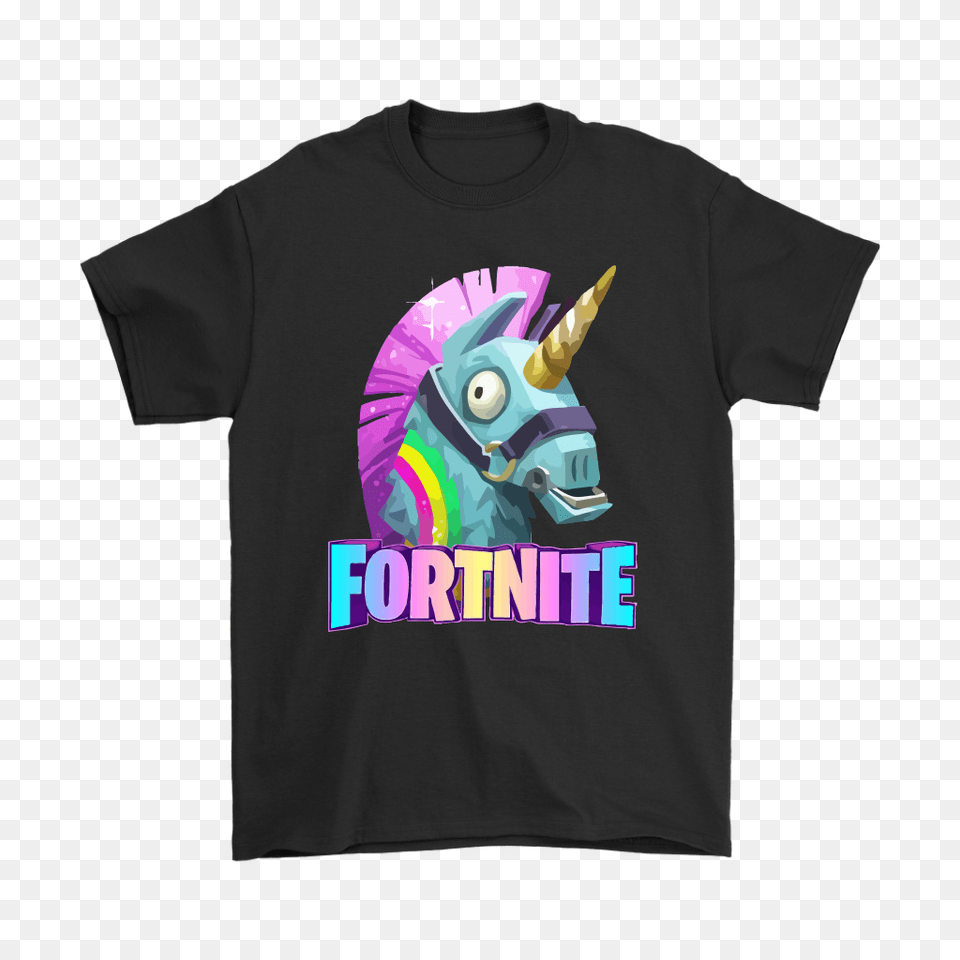 Fortnite Battle Royale Llama Unicorn Smasher Shirts Teeqq Store, Clothing, T-shirt Free Transparent Png
