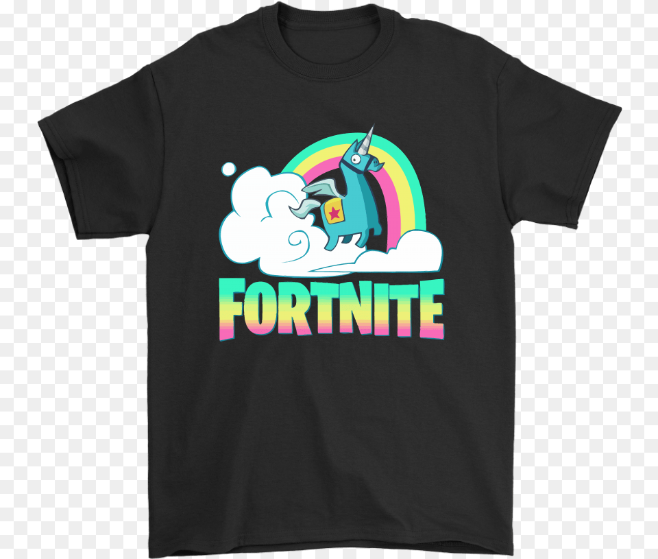 Fortnite Battle Royale Rainbow Llama Unicorn Shirts Bernie Sanders Unicorn Shirt, Clothing, T-shirt Png Image
