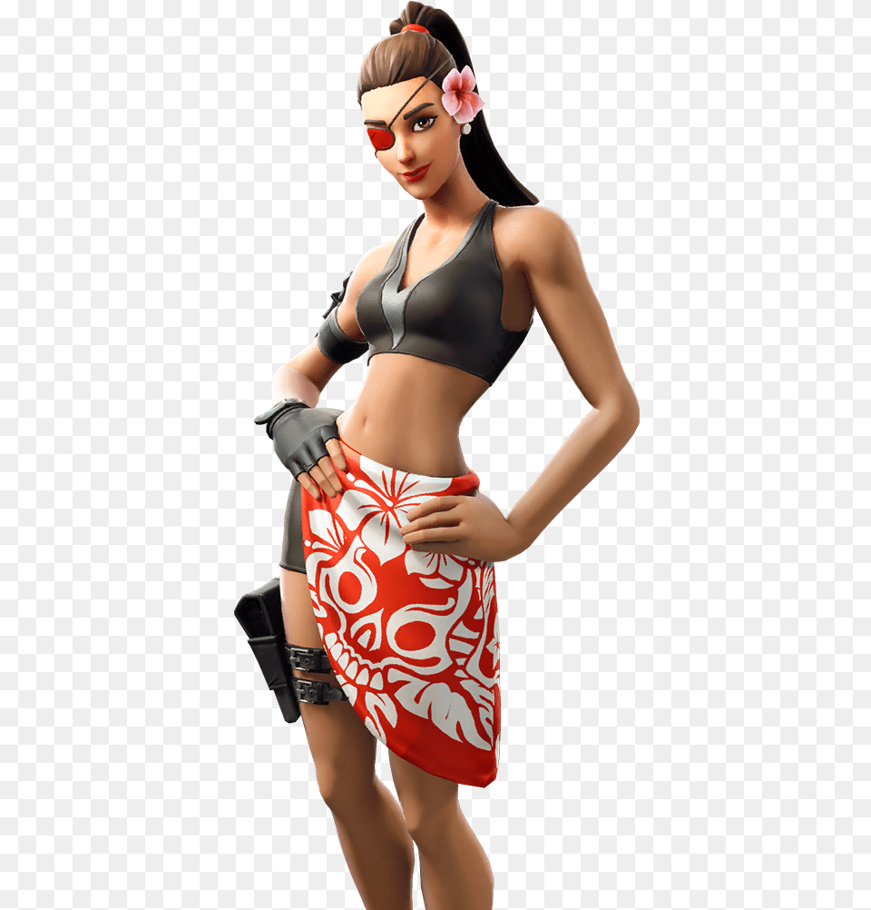 Fortnite Beach Bomber Transparent, Adult, Skirt, Person, Woman Png