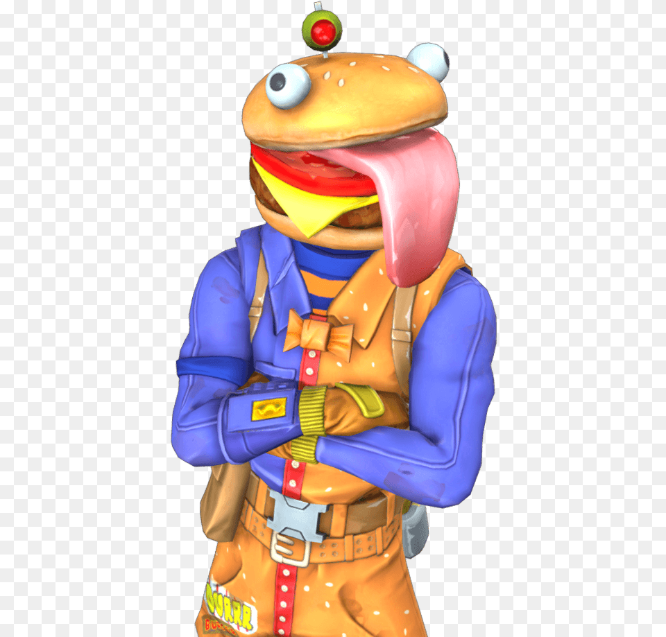 Fortnite Beef Boss True Frog, Baby, Person, Burger, Food Png Image