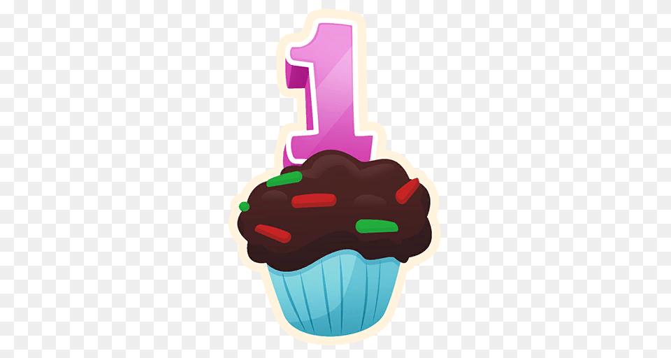 Fortnite Birthday, Cake, Cream, Cupcake, Dessert Png Image