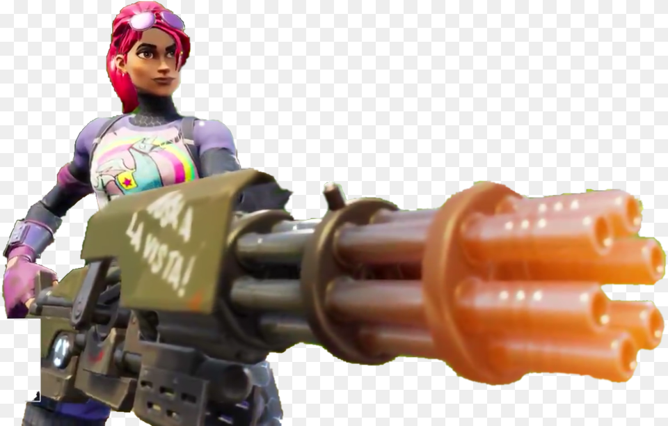 Fortnite Characters Holding Guns Transparent Fortnite Characters Holding Guns, Weapon, Baby, Face, Head Free Png