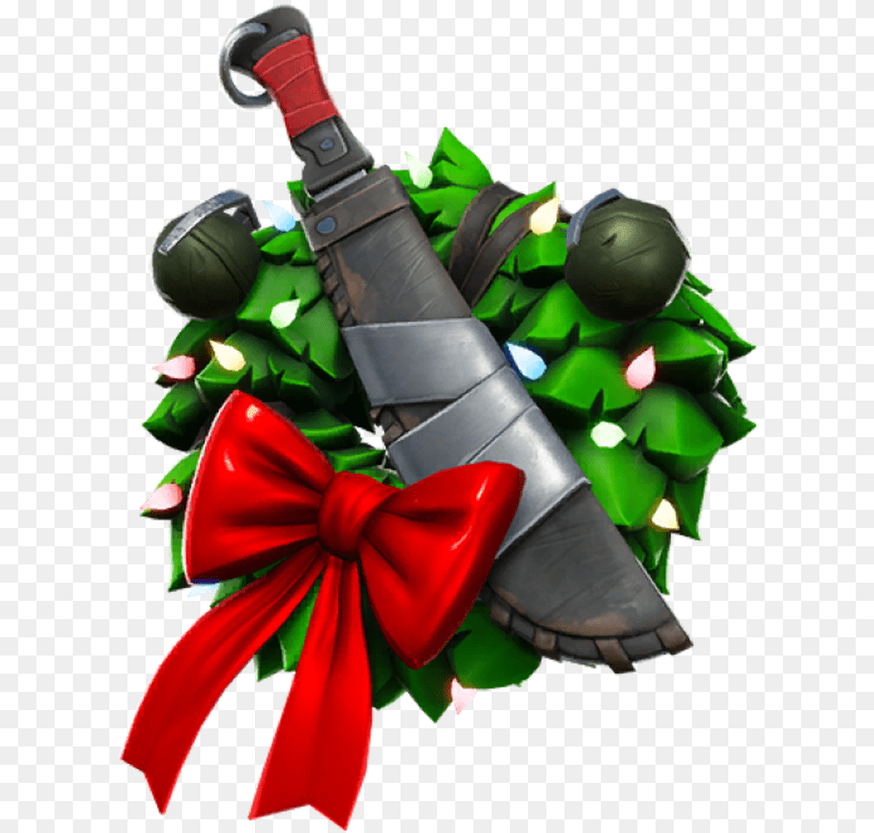 Fortnite Combat Wreath Fortnite Christmas Back Blings, Sword, Weapon, Blade, Dagger Png