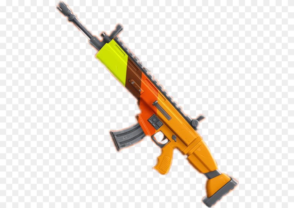 Fortnite Corolful Scar Rifle Fortnite Chapter 2 Supresed Assault Rifle, Firearm, Gun, Weapon, Toy Png Image