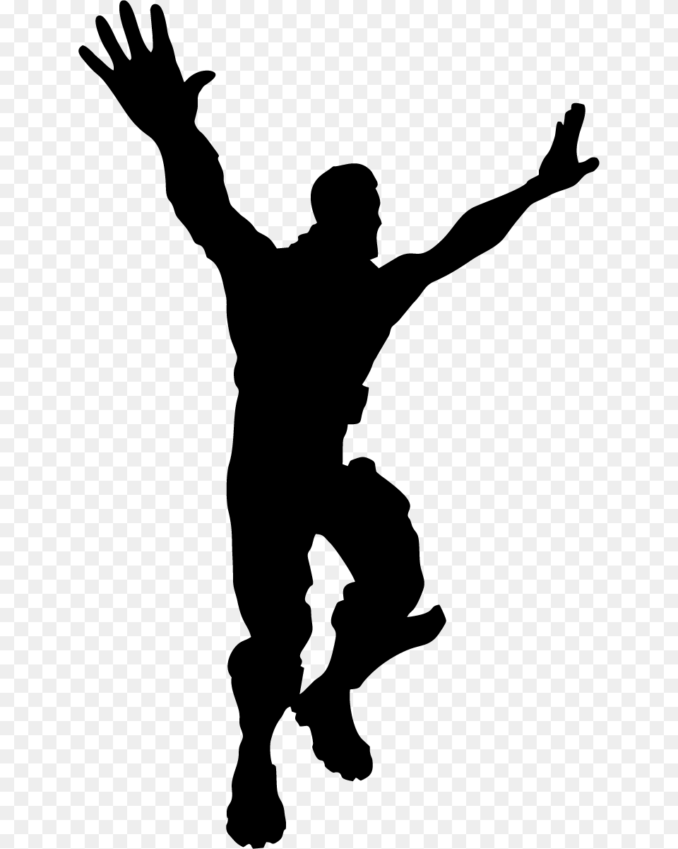 Fortnite Dances Silhouette, Gray Free Png Download