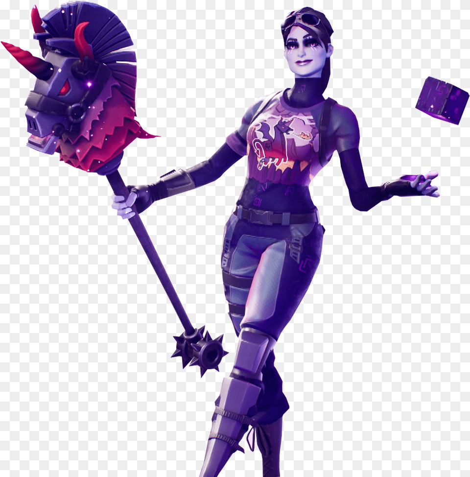 Fortnite Dark Bomber, Clothing, Costume, Person, Purple Free Png Download