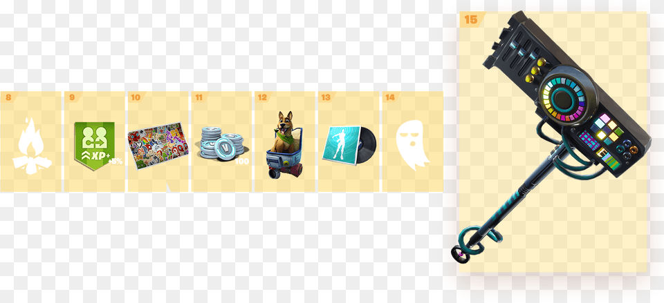 Fortnite Dj Yonder Pickaxe Season 6 Battle Pass Pickaxes, Animal, Canine, Dog, Mammal Png Image