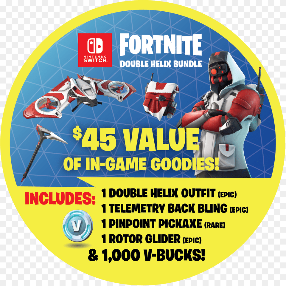 Fortnite Double Helix Bundle, Advertisement, Poster, Adult, Male Free Png Download