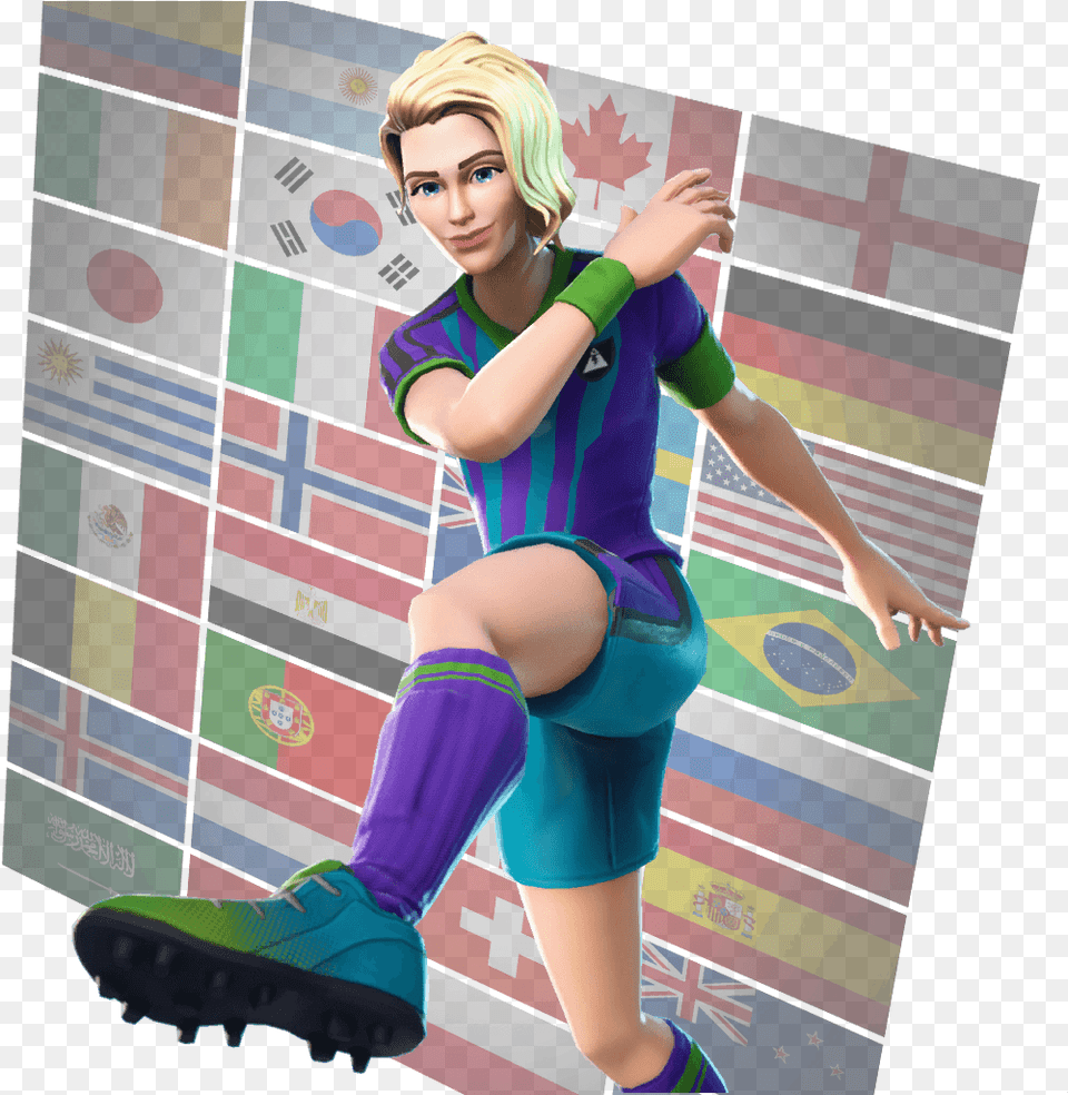 Fortnite Finesse Finisher World Cup Skins In Fortnite, Shorts, Clothing, Adult, Person Free Png Download