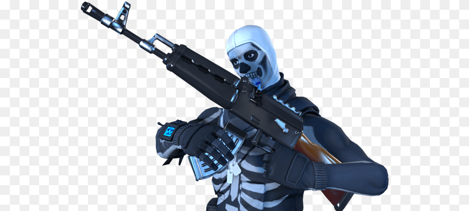 Fortnite Fnbr Skull Trooper Skully Skulltrooper Sfm Fre Skull Trooper Fortnite, Firearm, Gun, Rifle, Weapon Free Png Download