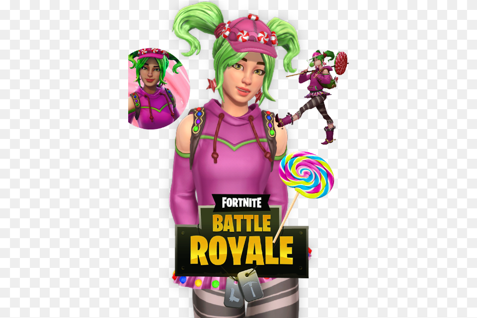 Fortnite Fortnitezoey Zoey Fortnite Characters Candy Girl, Food, Sweets, Person, Adult Png Image