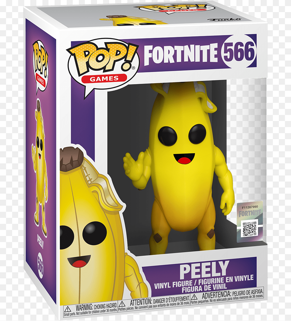 Fortnite Funko Pop Peely, Toy, Qr Code Free Transparent Png