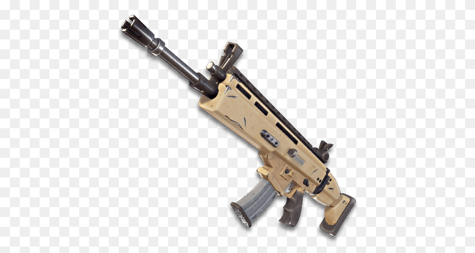 Fortnite Golden Scar Nerf Gun Assault Rifle Scar Fortnite, Firearm, Weapon Free Png Download