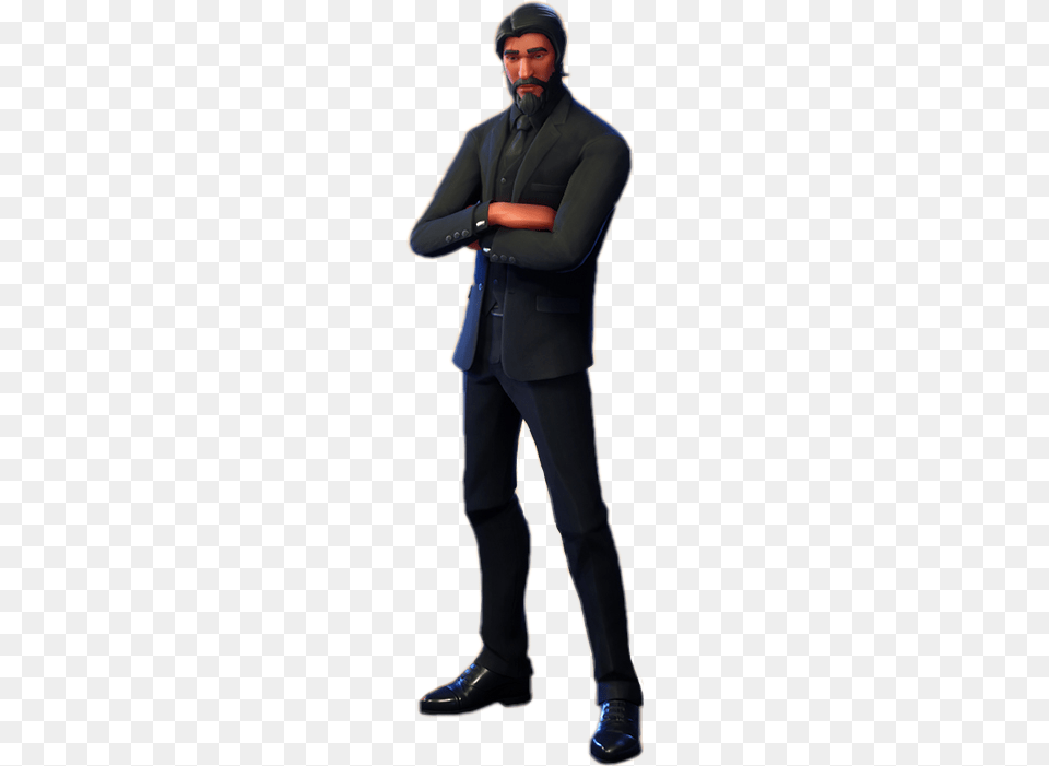 Fortnite Johnwick, Clothing, Formal Wear, Suit, Man Free Transparent Png