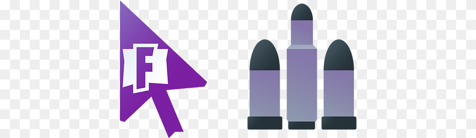 Fortnite Logo Cursor Graphic Design, Weapon, Ammunition, Cosmetics, Lipstick Png Image