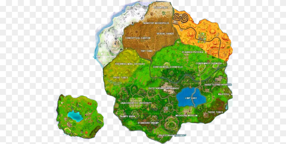 Fortnite New Season 7 Map Image Fortnite Season 11 Clickbait Map, Chart, Plot, Outdoors, Nature Png