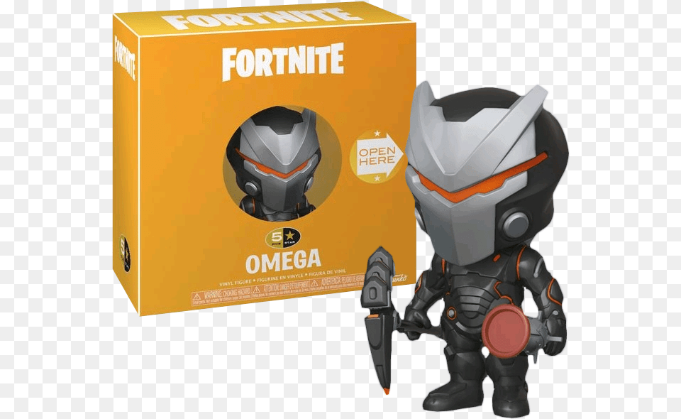 Fortnite Omega Fortnite Omega 5 Star Funko, Helmet, Robot, Baby, Person Png Image