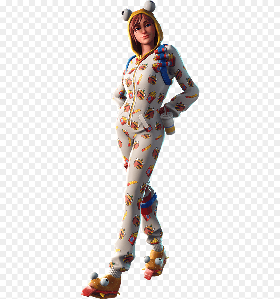 Fortnite Onesie, Adult, Female, Person, Woman Free Transparent Png