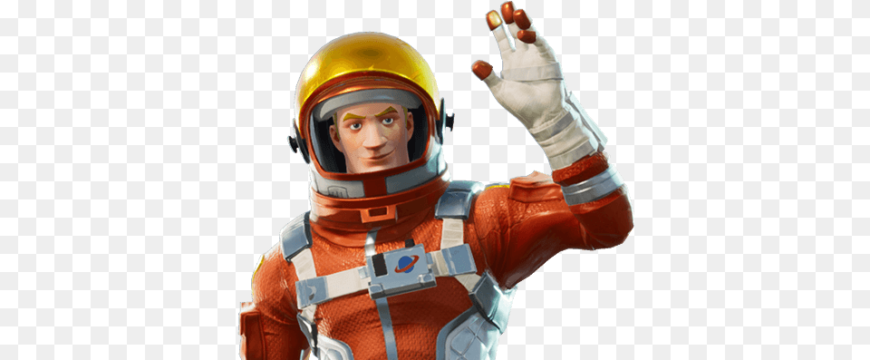 Fortnite Orange Astronaut Skin, Helmet, Person, American Football, Football Png Image