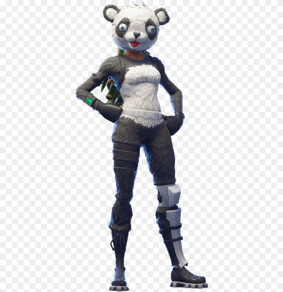 Fortnite P A N D A Team Leader Panda Team Leader Skin, Baby, Person, Clothing, Footwear Png Image
