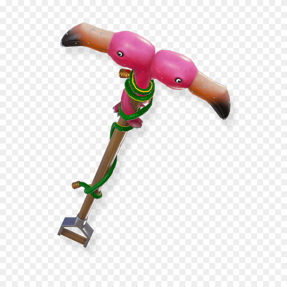 Fortnite Pink Flamingo Pickaxe, Animal, Dinosaur, Reptile, Stick Free Png Download