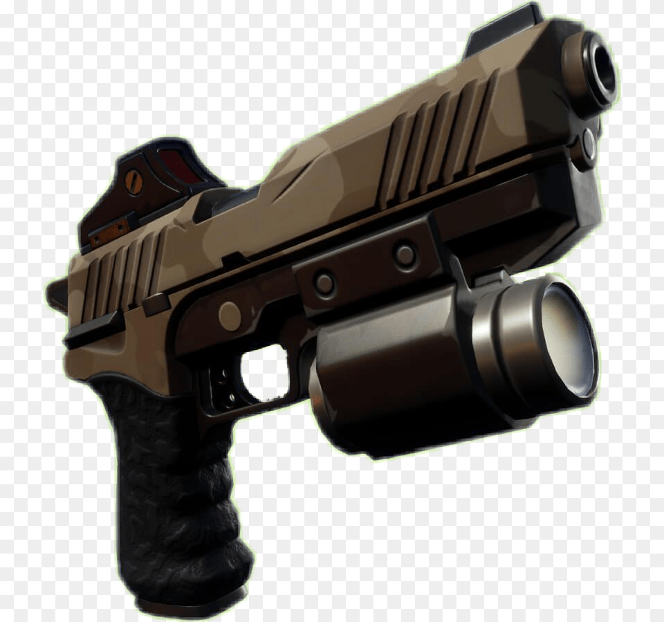 Fortnite Pistol Gun Game Games Gamer Gamers Pistol With A Flashlight Fortnite, Firearm, Handgun, Weapon Free Transparent Png