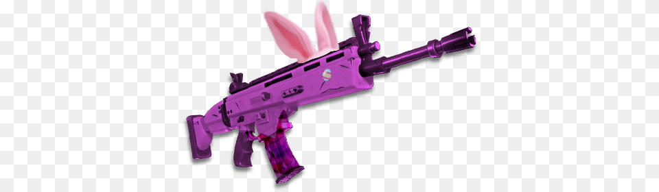 Fortnite Purple Scar Image With Pubg Purple Gun, Firearm, Rifle, Weapon Free Png