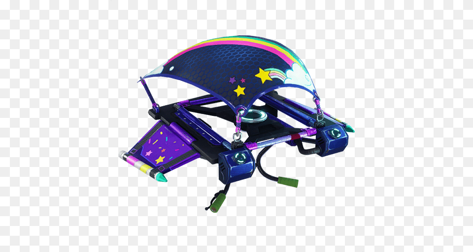 Fortnite Rainbow Rider Glider Rare Fortnite Skins Cloud Strike Glider Fortnite, Helmet, Purple, Clothing, Hardhat Free Png