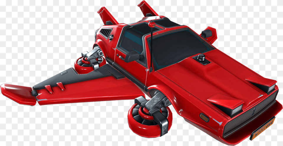 Fortnite Red Car Glider, Vehicle, Transportation, Alloy Wheel, Tire Png Image