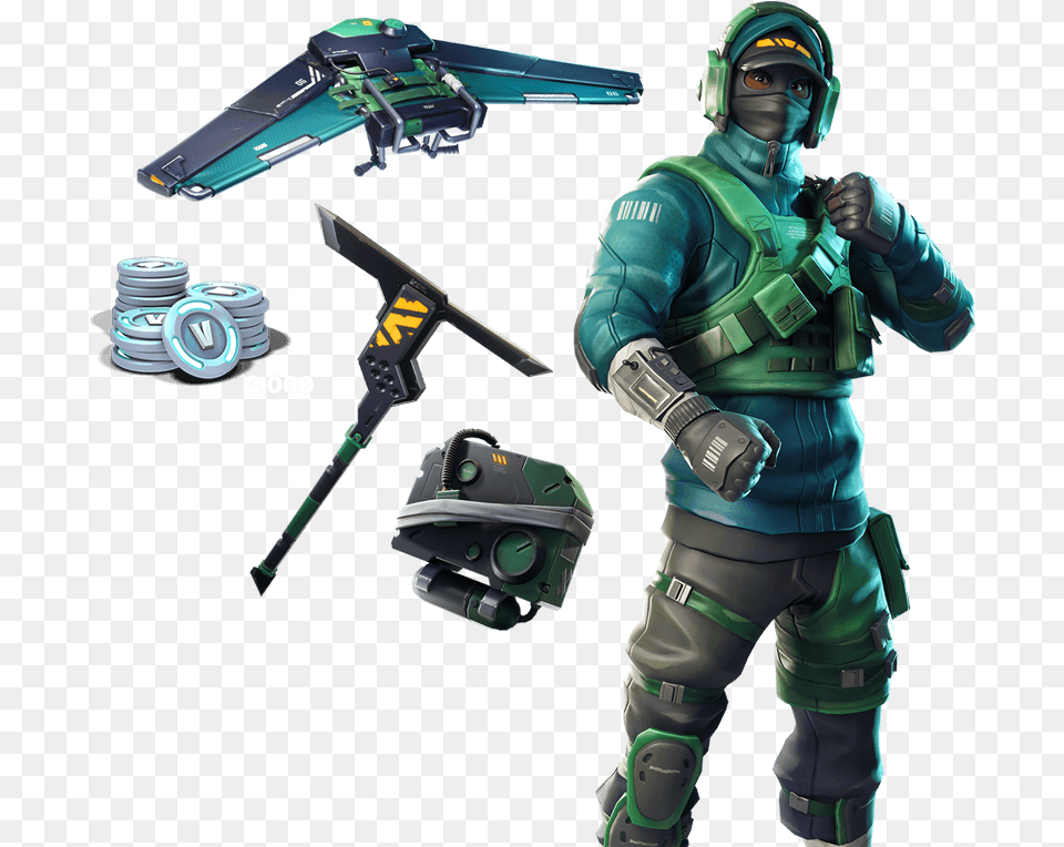 Fortnite Reflex Skin, Person, Helmet, Paintball, Face Free Png