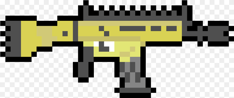 Fortnite Scar Pixel Art Image With No Minecraft Pixel Art Fortnite, Firearm, Gun, Rifle, Weapon Free Transparent Png