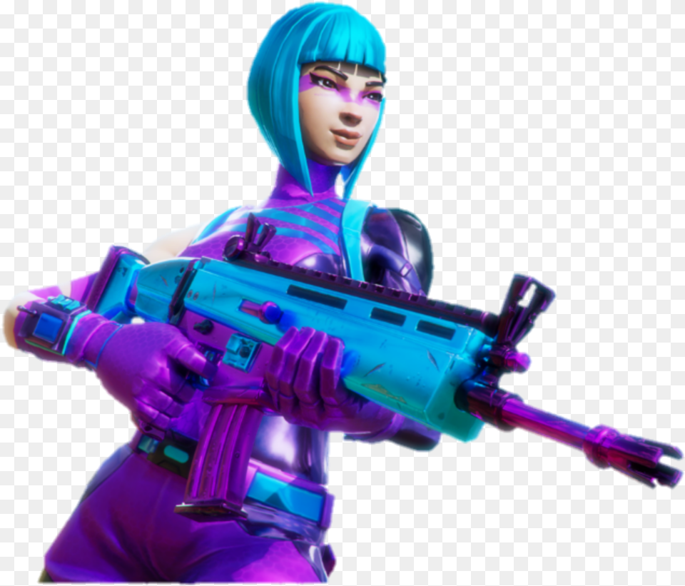 Fortnite Scar Sticker By Fishyboy Skin Colora, Adult, Female, Person, Woman Png Image