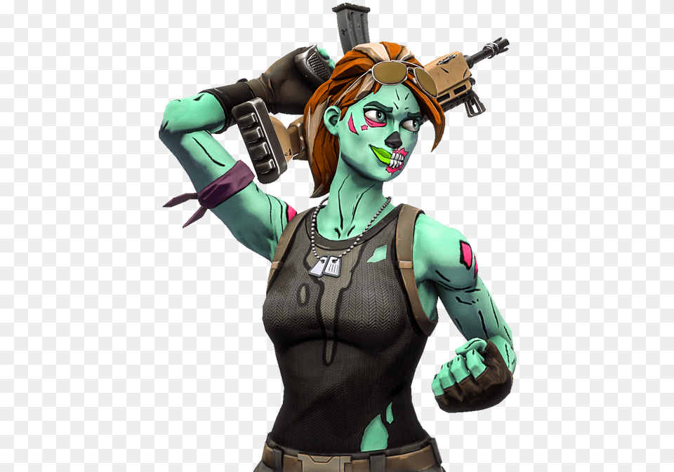 Fortnite Skin Zombie Girl, Woman, Person, Female, Costume Png Image
