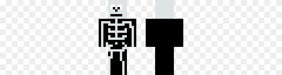 Fortnite Skull Trooper Minecraft Skin, Stencil Png Image