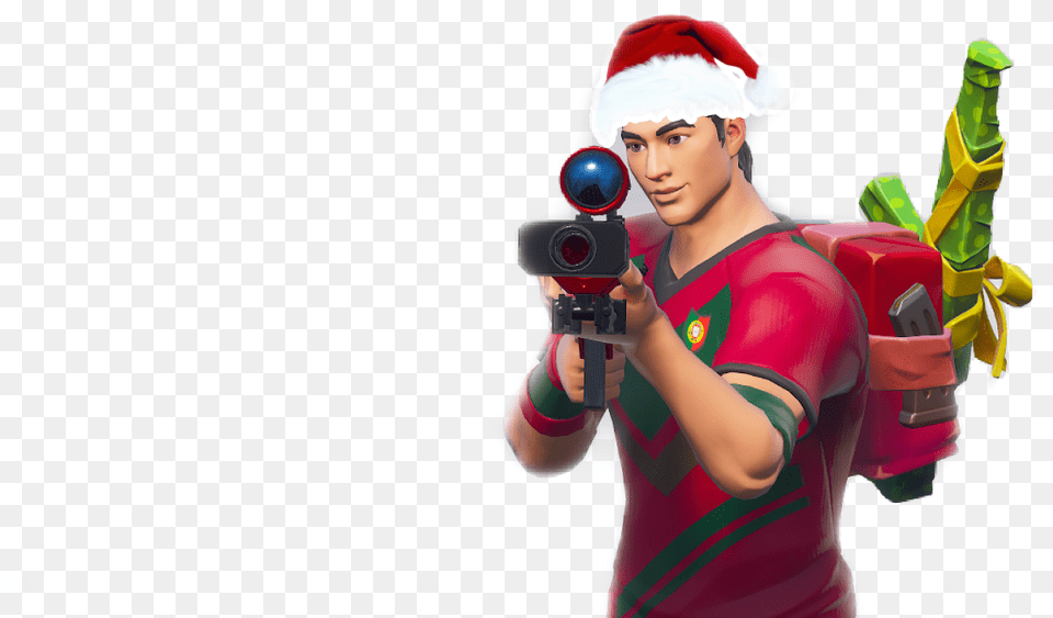 Fortnite Soccerskin Skin Soccer Christmas Fortnite Character Sniper Clothing, Costume, Photography, Person Free Transparent Png