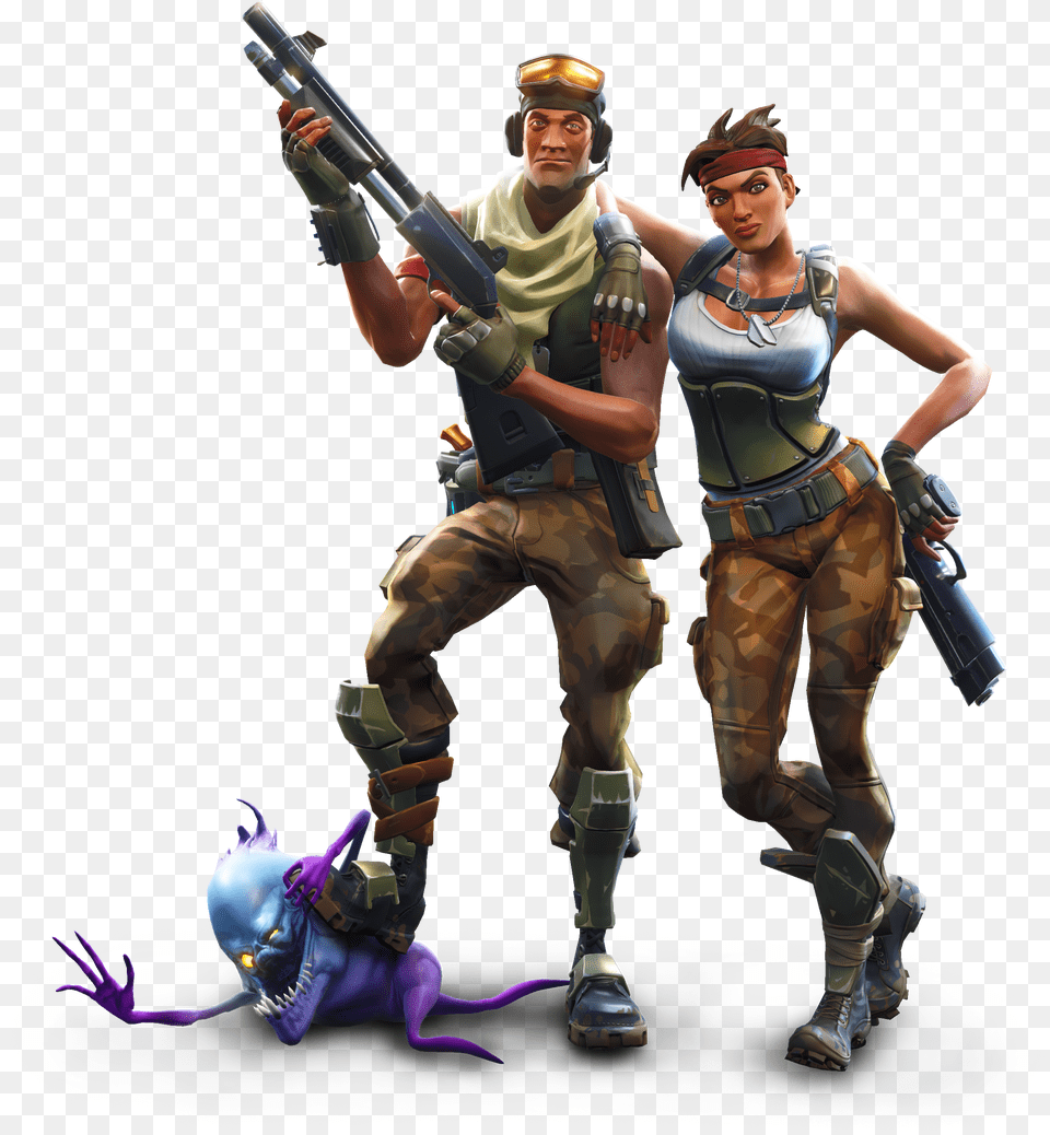 Fortnite Transparent Background Free Logo, Person, Clothing, Costume, Glove Png Image
