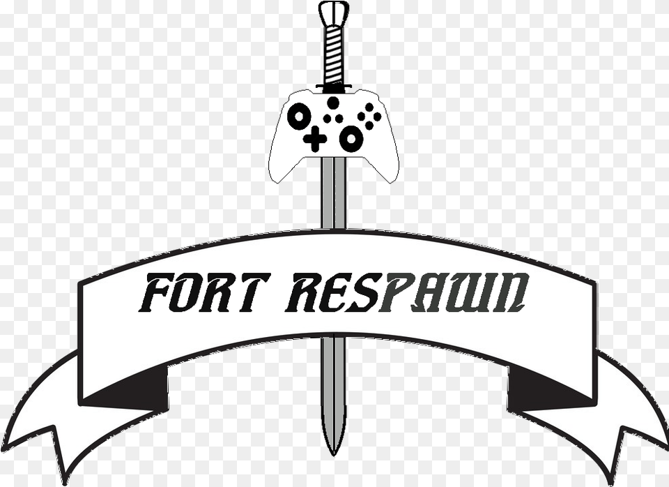 Fortrespawn Blank Ribbon Banner, Sword, Weapon, Animal, Bird Png Image