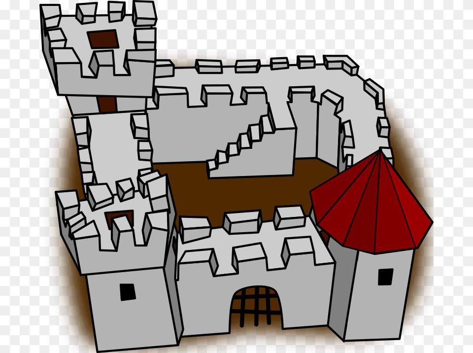 Fortress Clipart Simple, Architecture, Building, Castle, Arch Png Image