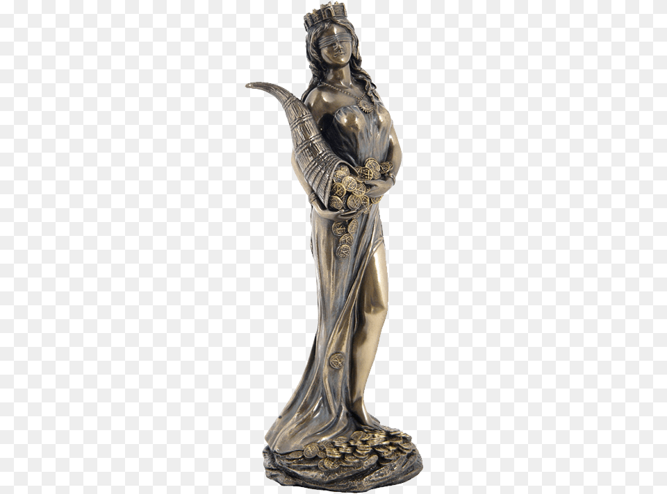 Fortuna Statue Greek Goddess Bia Statue, Figurine, Bronze, Person, Art Free Transparent Png