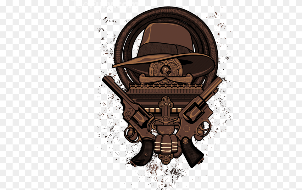 Fortune And Glory Indiana Jones Tattoo, Firearm, Weapon, Gun, Handgun Free Transparent Png