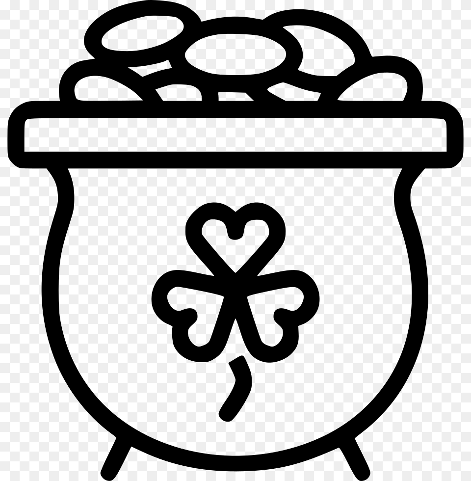 Fortune Gold Luck Pot Wishes Icon, Jar, Stencil, Ammunition, Grenade Free Png