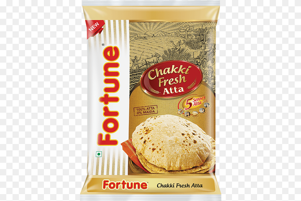 Fortune Sunflower Oil Fortune Chakki Fresh Atta, Bread, Food, Sandwich, Pita Free Png Download